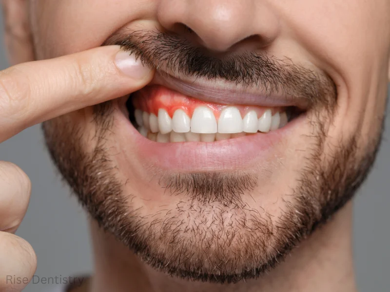 swollen gums around the tooth