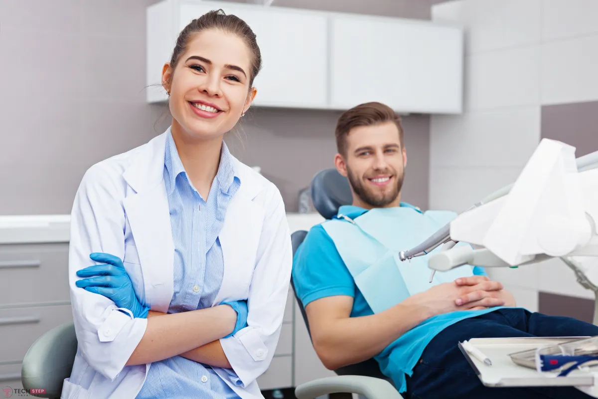 happy patient booking dental appointment